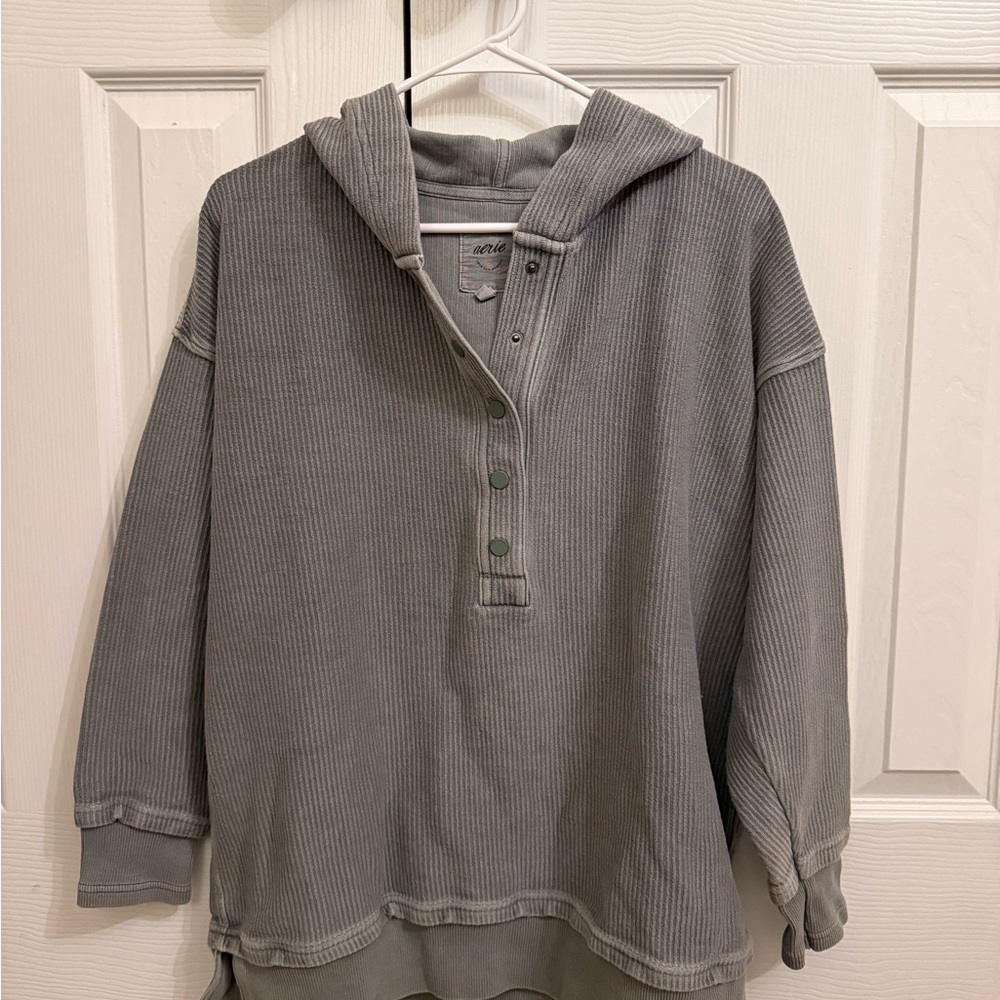 Aerie Gray Hooded Sweatshirt